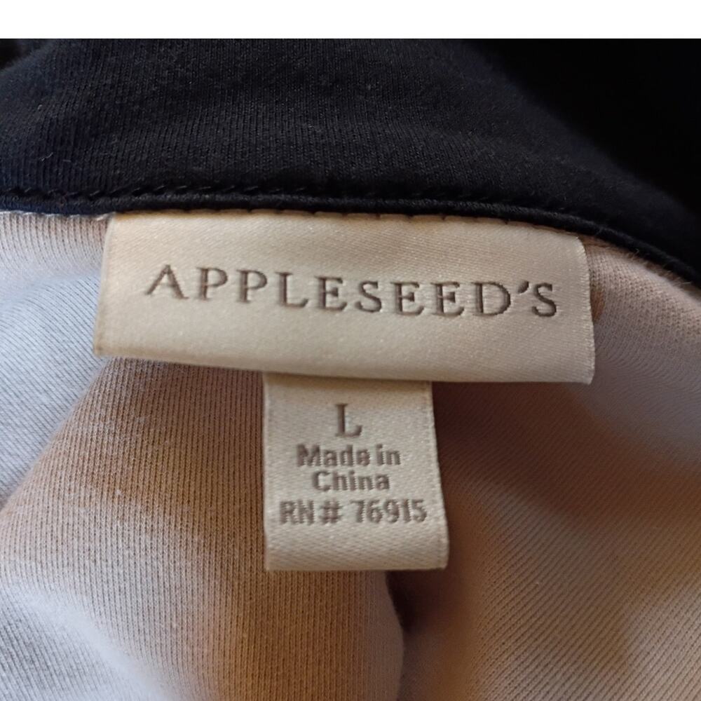 Appleseeds Cotton Lounge Set 2 Pc Zip Top Pants Pockets Comfort Wear L Neutral - Picture 5 of 13